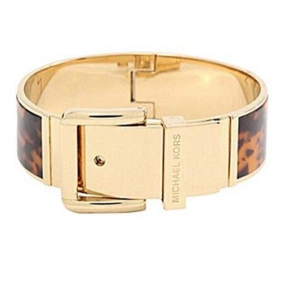 Michael Kors Gold and Tortoise Buckle Bracelet